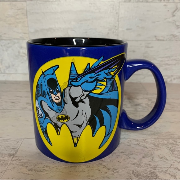 Batman 20 oz Coffee Mug Blue Ceramic - Picture 2 of 4